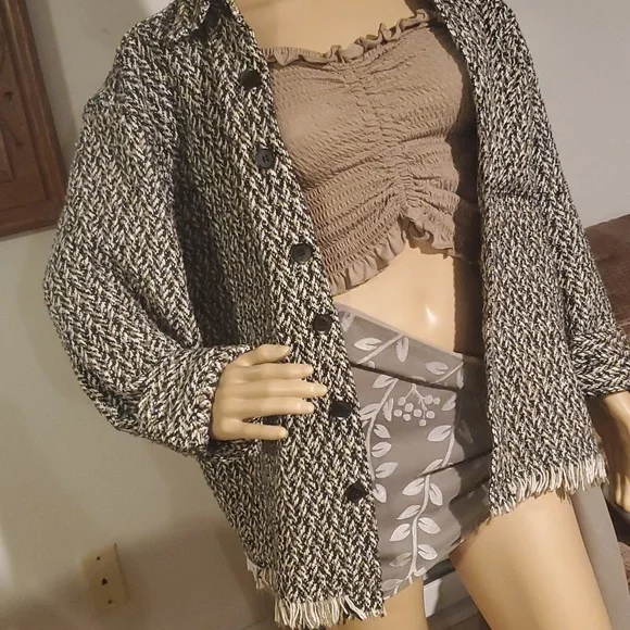 CHIC ERRO Shirt jacket cover up - Picture 6 of 13